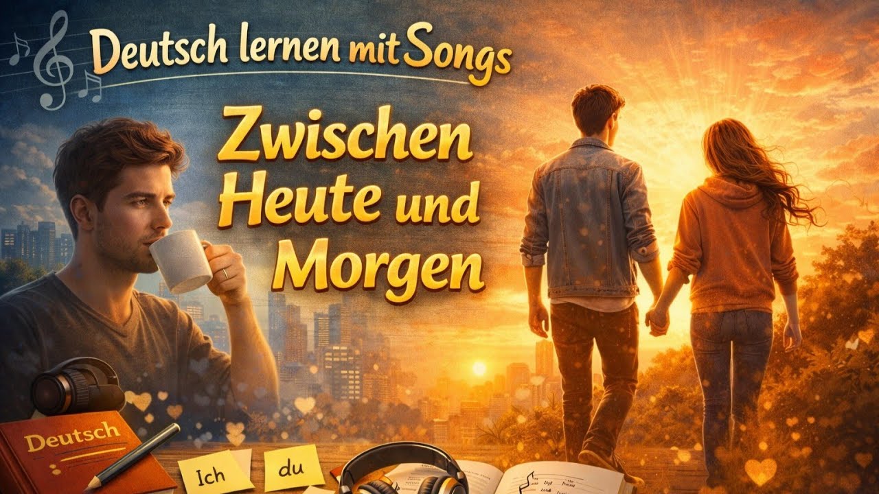 Zwischen Heute und Morgen - Deutsch lernen mit Songs Songs mit Lyrik und Untertitel