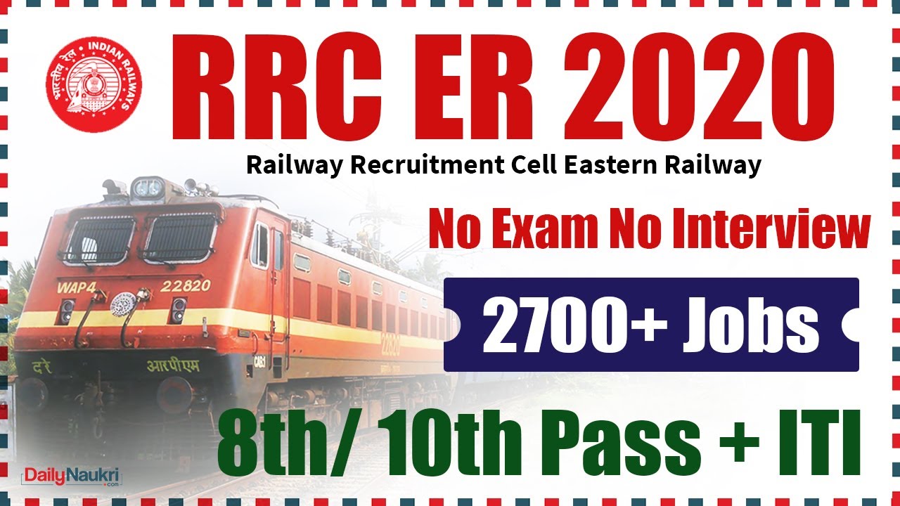 Eastern Railway Apprentice Recruitment 2020 - 2792 RRC ER Job | 8th/ 10th pass के लिए ITI Vacancy