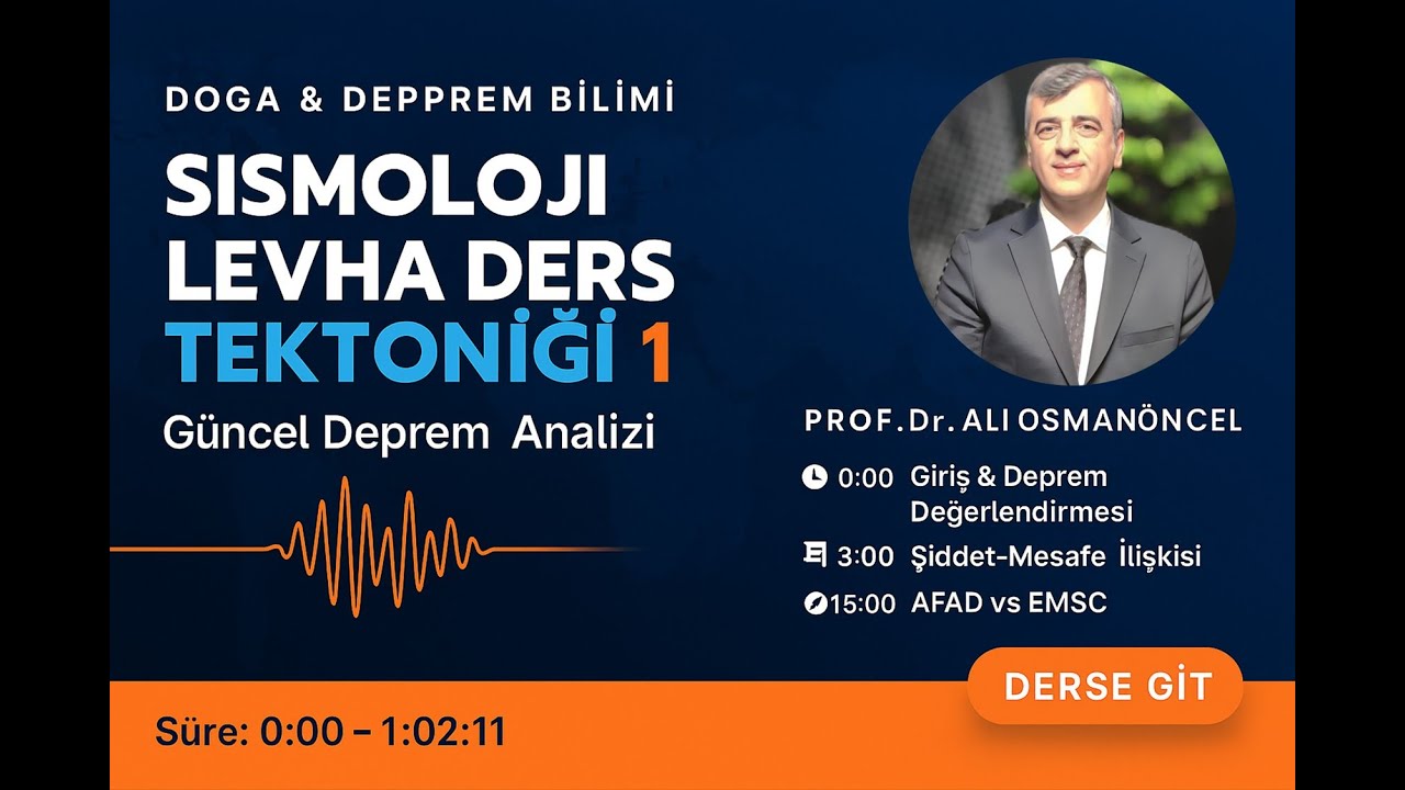 📘 2024-11-08 &ndash; Sismoloji ve Levha Tektoniği &ndash; B&ouml;l&uuml;m 1