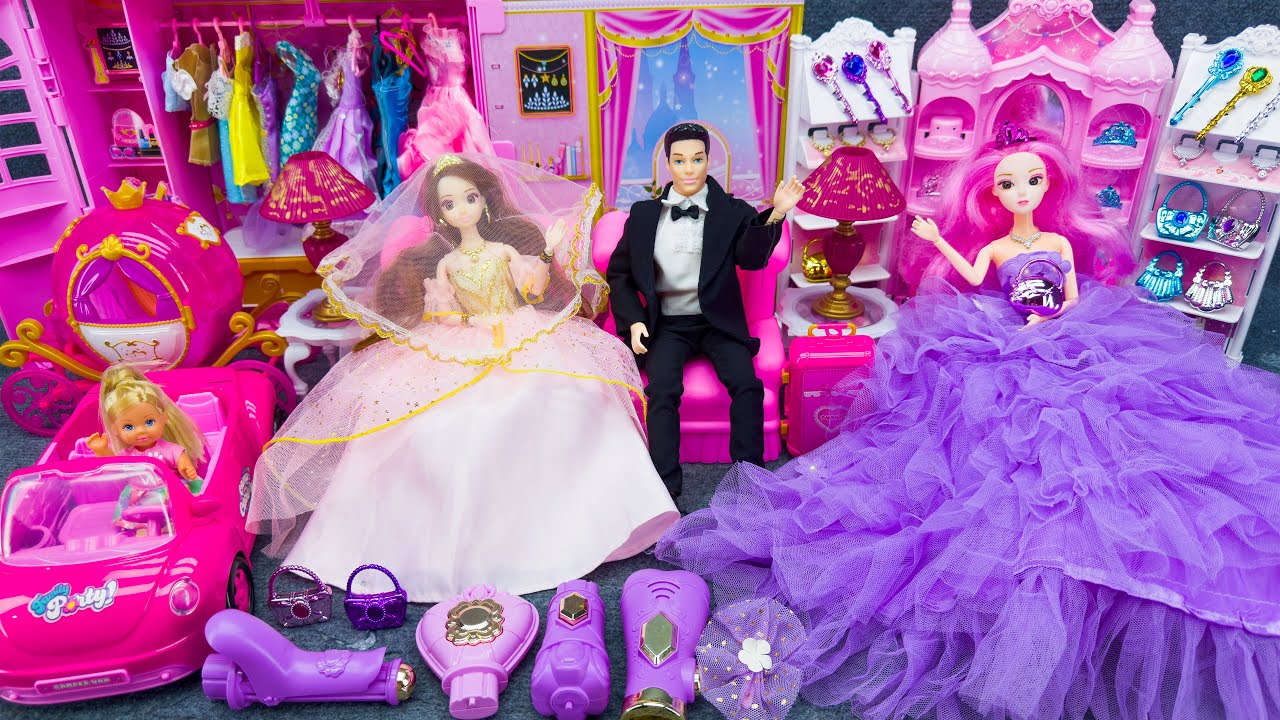 12 Minutes Satisfying With Unboxing Royal Princess Furniture PlaySet, Barbie Doll Toys Review