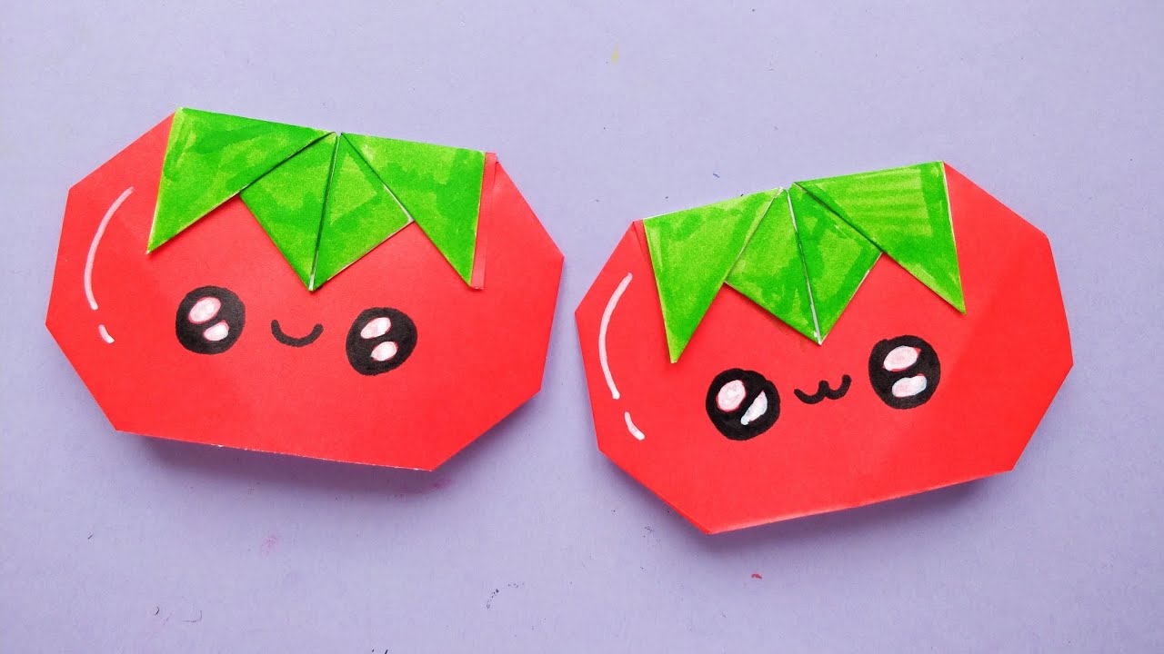 Origami Tomato| Easy Origami vegetables DIY | Paper Tomato
