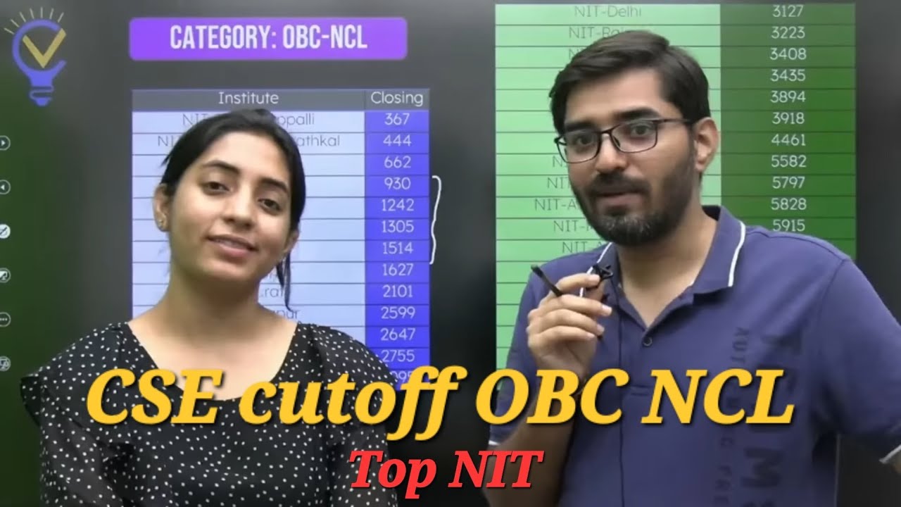 CSE cutoff OBC NCL top NIT |choice filling |Nishant sir & Sakshi ma'am| #jeeadvanced #jeemain #nta