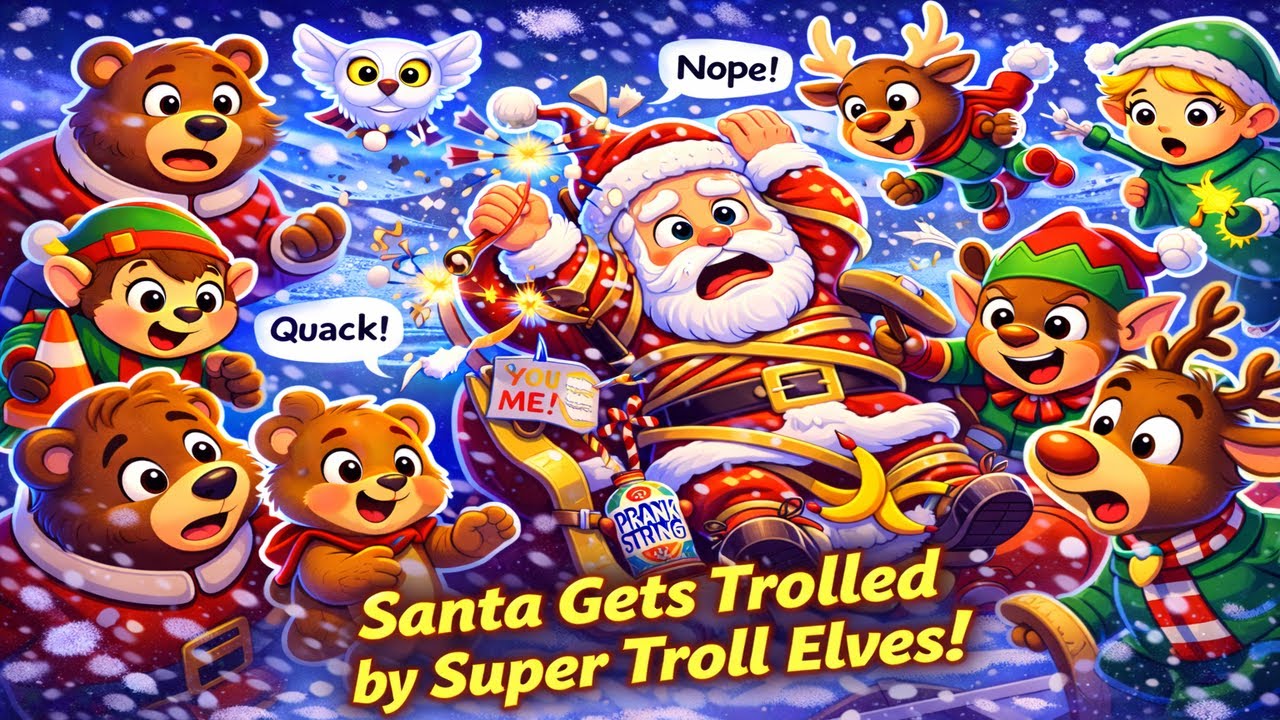 Santa Gets Trolled by Super Troll Elves! 😱🎅 | Bear Family Saves Christmas (3D Animation)