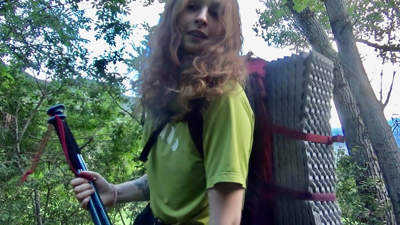 Vivac sola en bosque de Pirineos