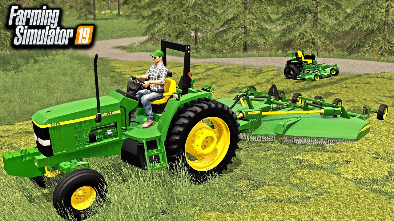 BATWING & ZERO TURN MOWING THE FARM! (FARMING ROLEPLAY) | FARMING SIMULATOR 2019