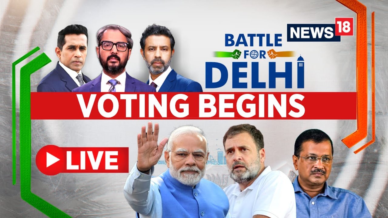 Delhi Election 2025 | Delhi Election Voting LIVE | AAP Vs BJP Vs Cong | PM Modi At Mahakumbh | N18L