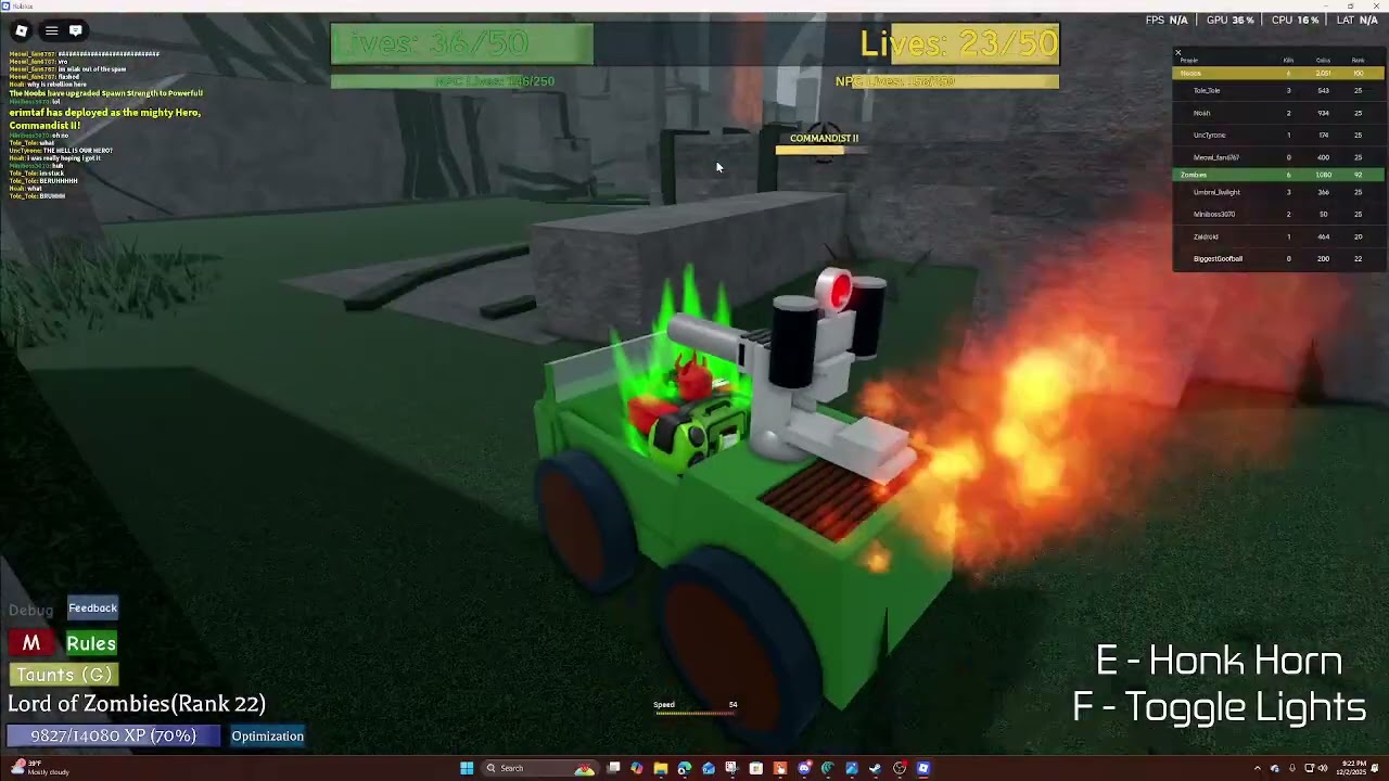 jeep make commandist quit (Noobs vs Zombies: Realish Reborn)