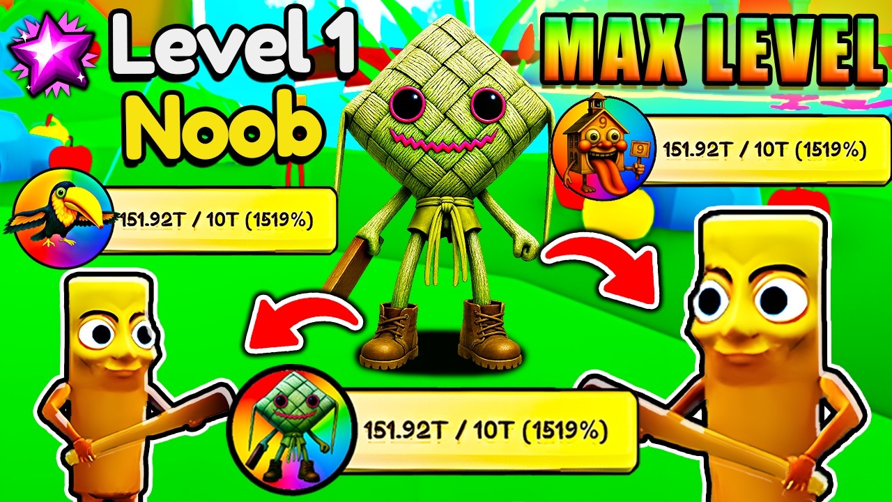 I Made 3 NOOBS MAX LEVEL with KETUPAT KEPAT In Brainrot Evolution!