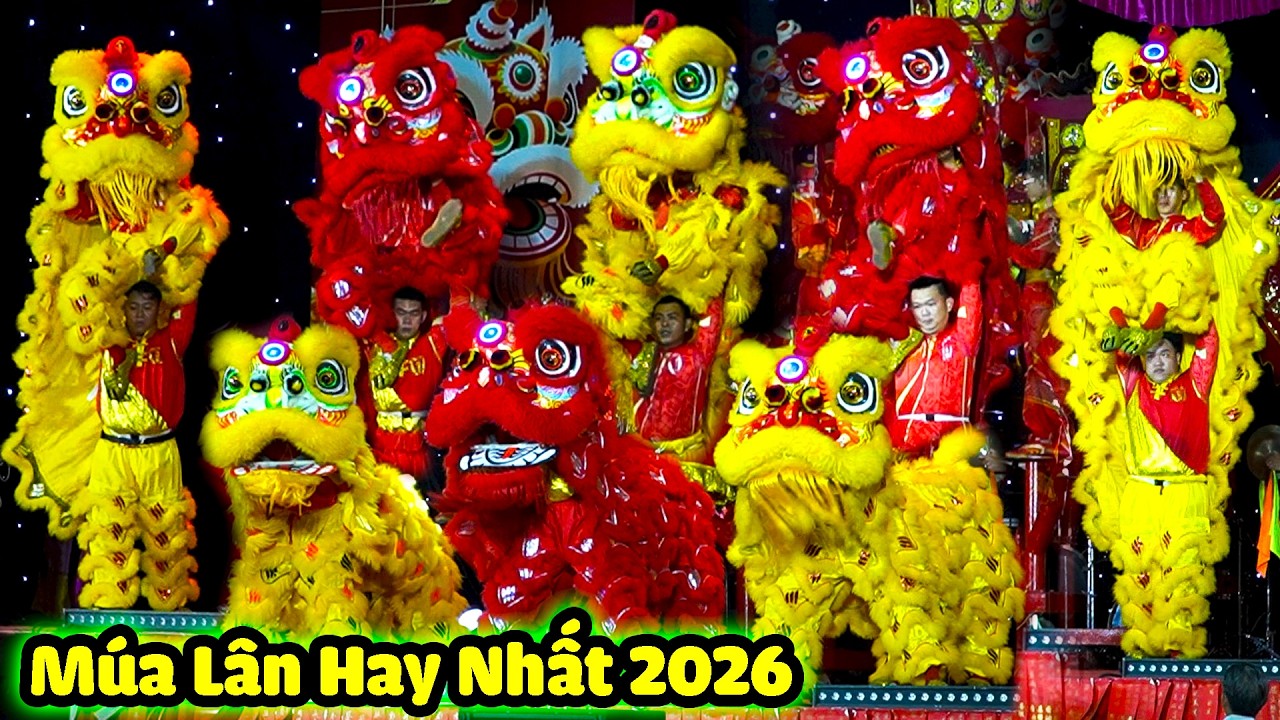 Múa Lân Sư Rồng Cực Hay 2026 đoàn LSR Tinh Anh Đường biểu diễn tại Chùa Ông Chợ Lớn