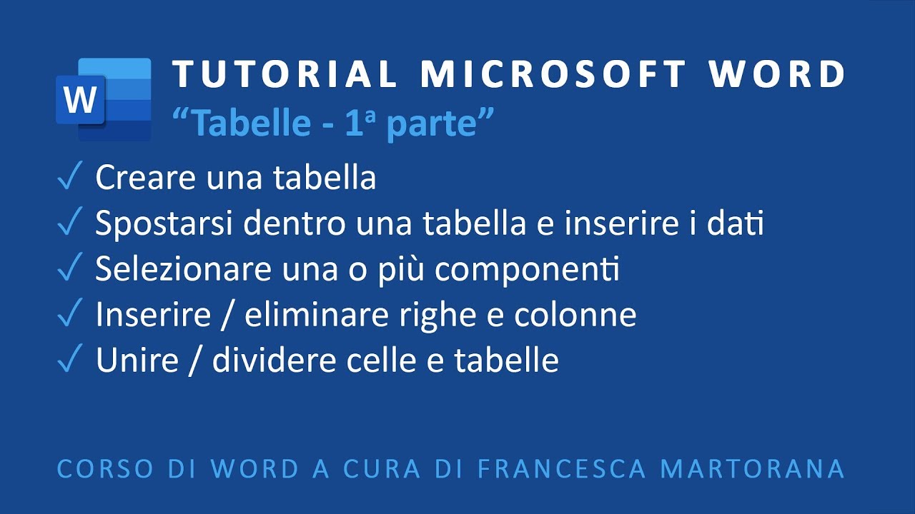 WORD | Office 365 - Tutorial 7: Tabelle in Word 1pt.