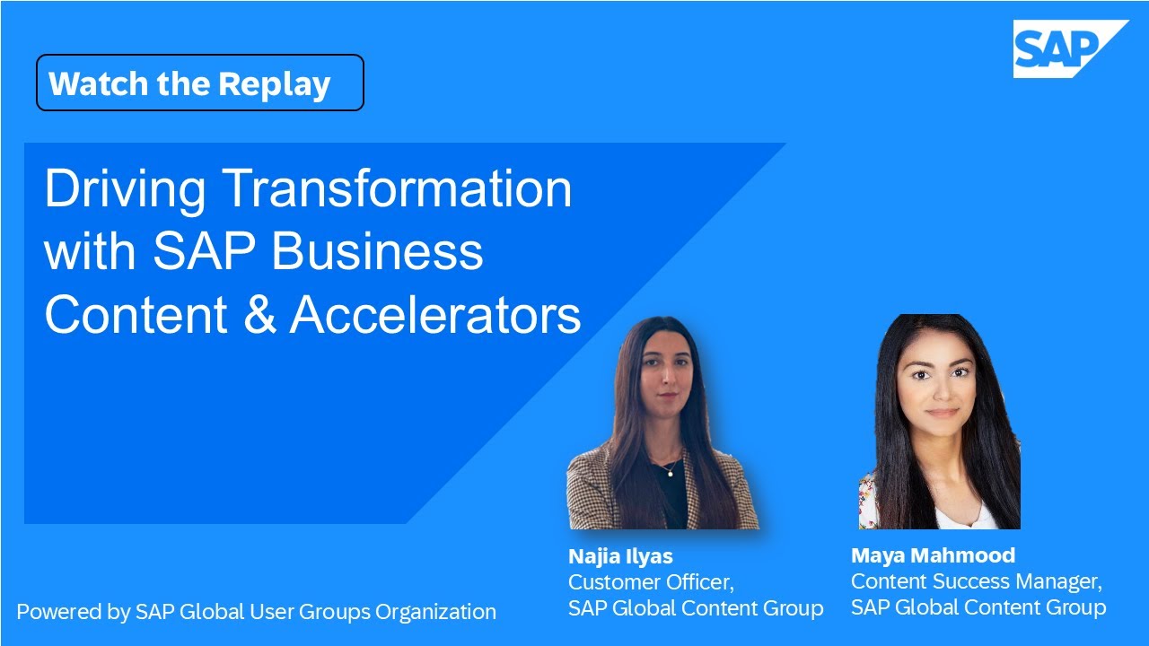 Driving Transformation with SAP Business Content & Accelerators I Move to Cloud ERP I 26.02.17