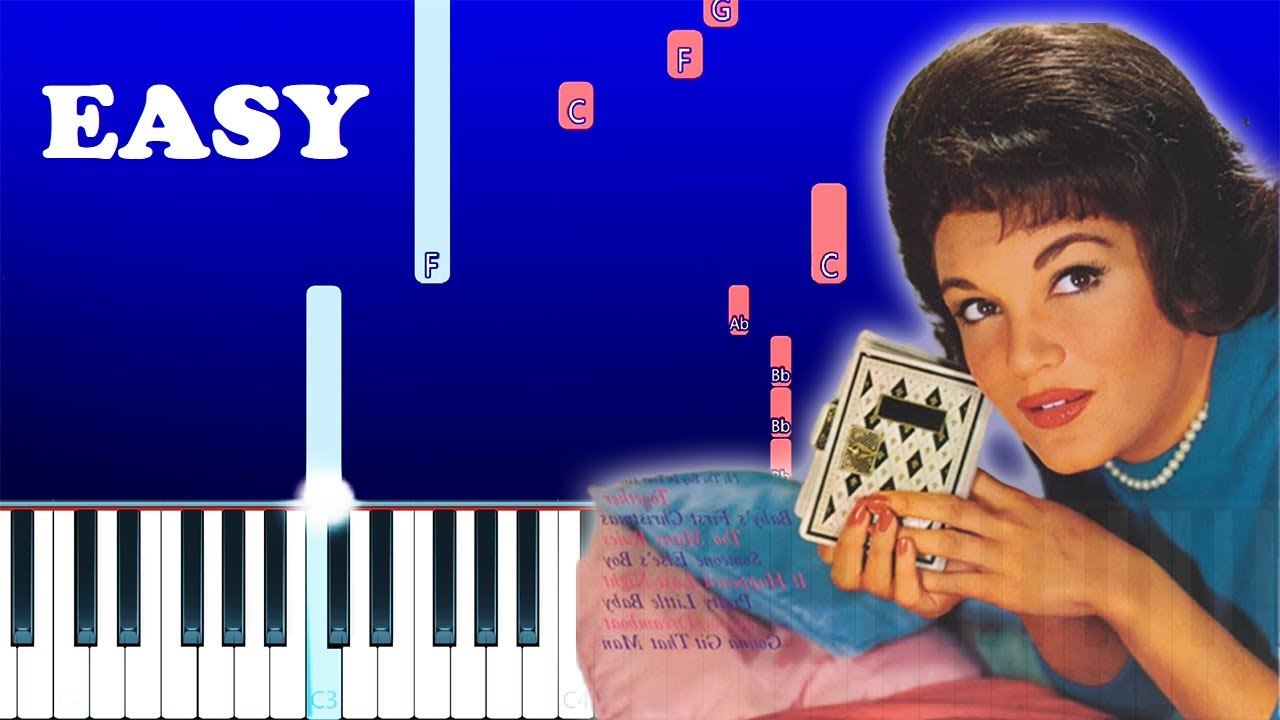 Connie Francis - Pretty Little Baby (EASY Piano Tutorial)