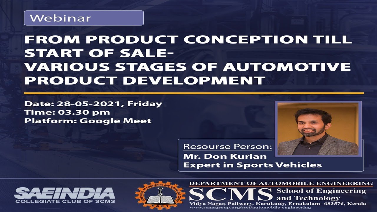 Webinar &ldquo;From Product Conception Till Start of Sale - Various Stages of Automotive Product Developme