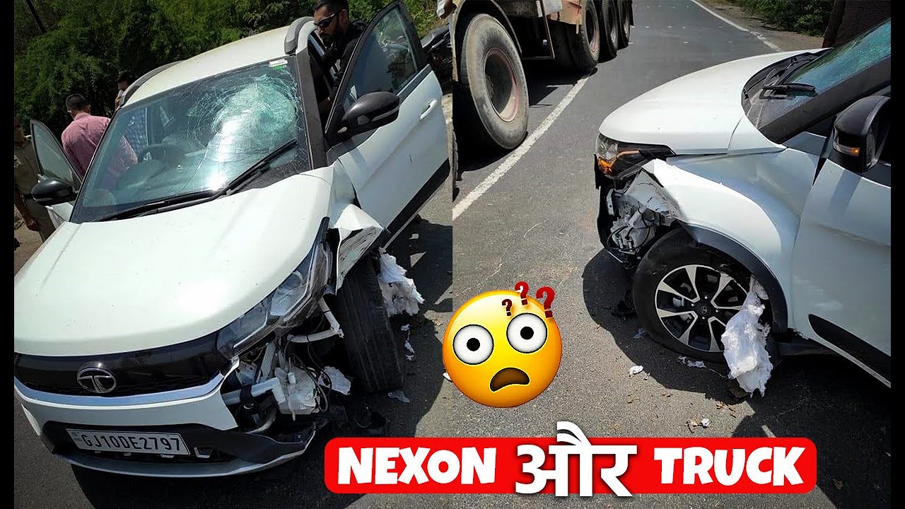 TATA NEXON और TATA TRUCK ACCIDENT TODAY - 5 START RATING का कमाल |