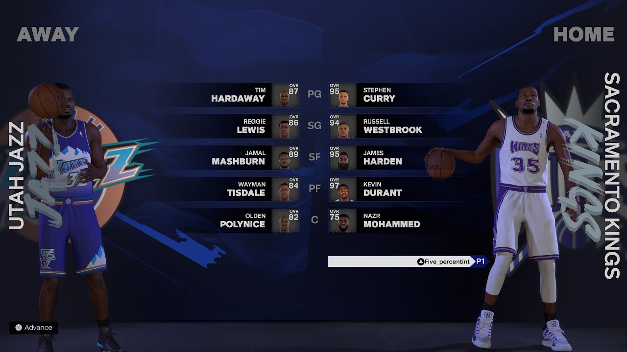 NBA 2K25 MyEra Sim &lsquo;97 Jordan Era Season Curry/Durant Kings 2x🏆 vs Jazz 2