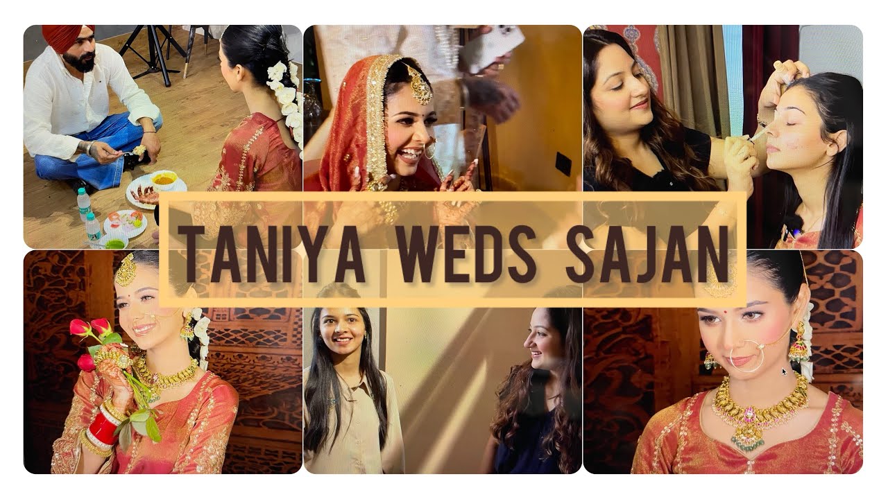 Taniya weds Sajan/ makeup vlog / bridal makeup / full onn masti @akenkshadhal @TaniyaSajanVlogs