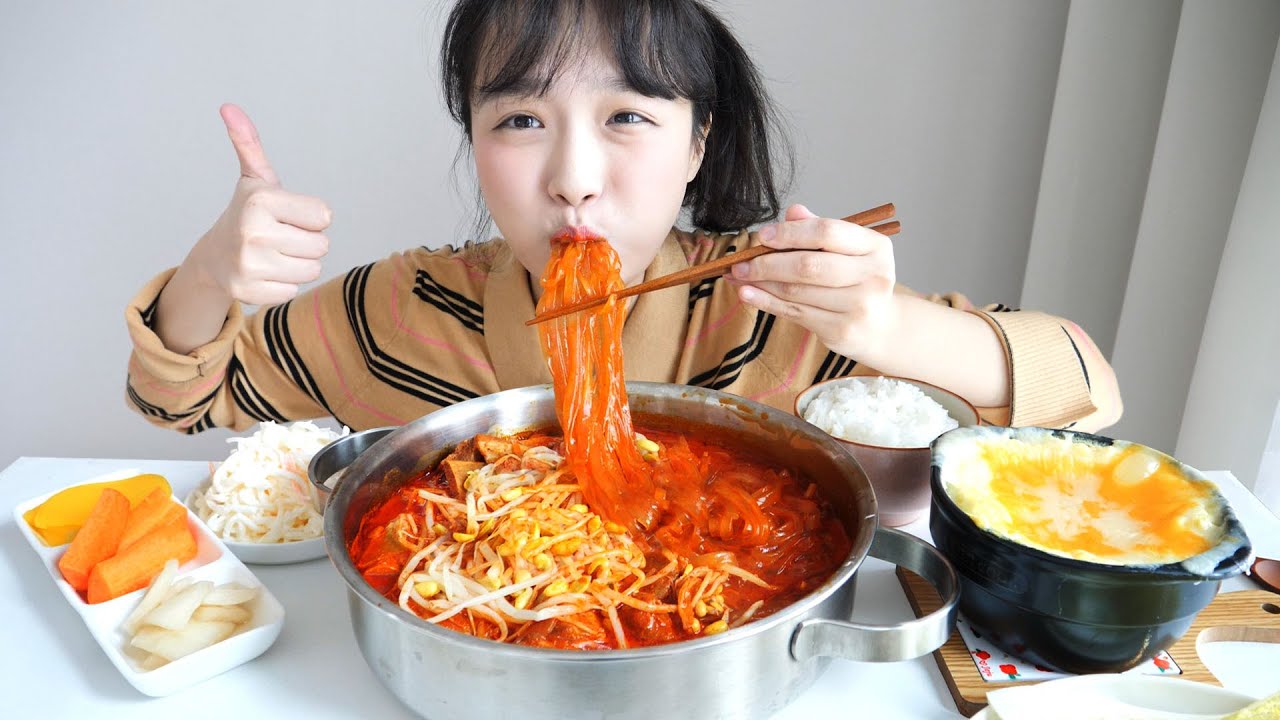 매운갈비찜 먹방 _ 당면듬뿍🔥직접만든 치즈폭탄 달걀찜 :D