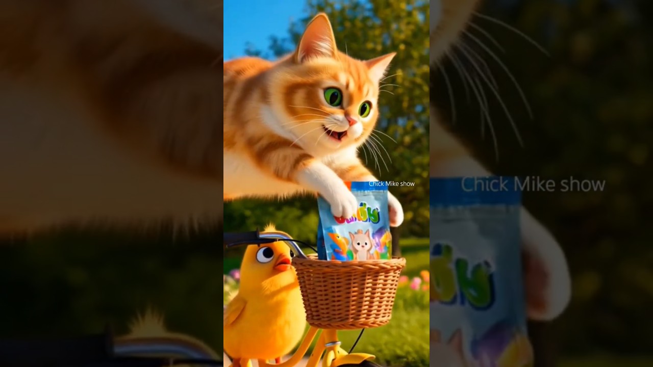 &ldquo;Poor Yellow Chick Crying 😭 Cat Snatched His Food! #shorts&rdquo;