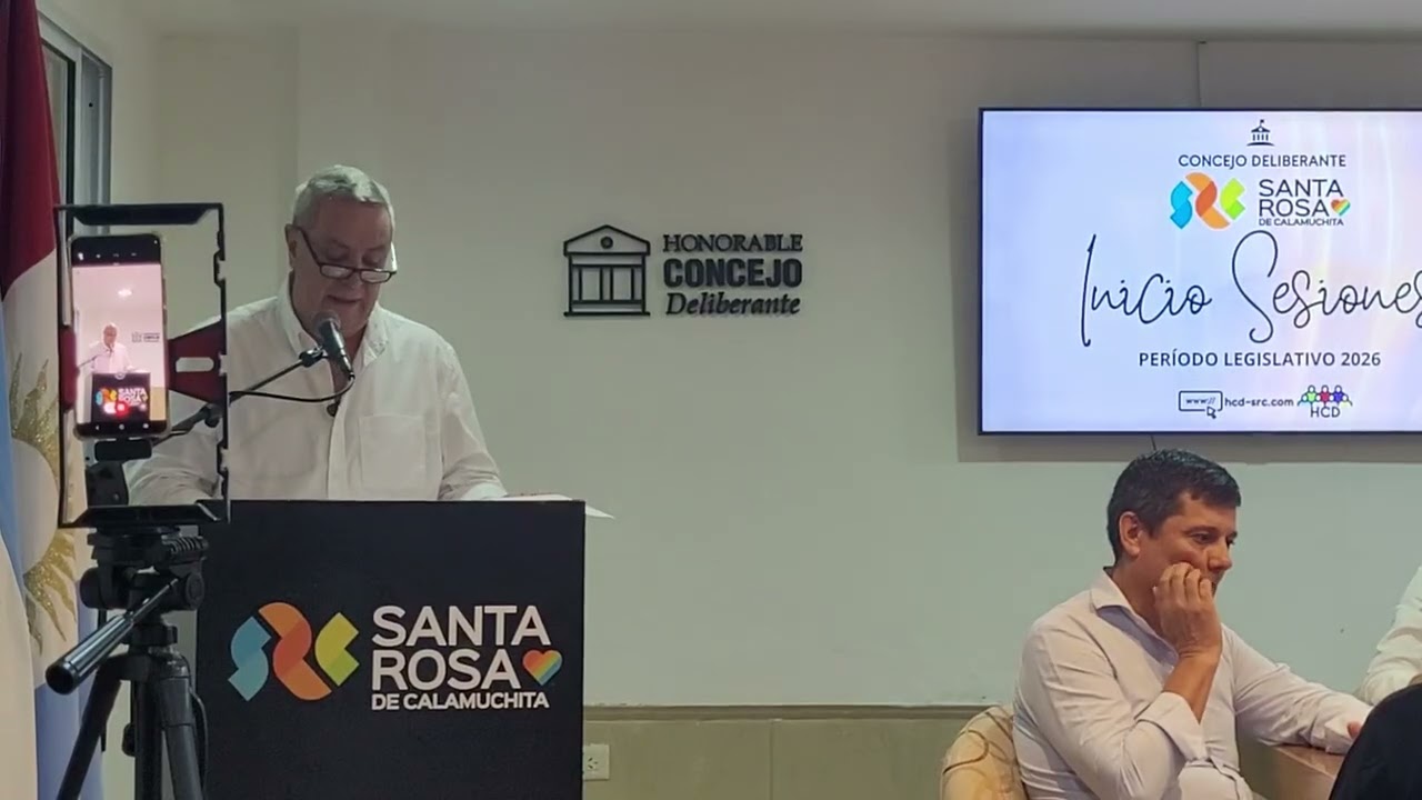 🎥SANTAROSA | MARTÍN ANTICIPÓ MÁS OBRAS -El Intendente encabezó la apertura de sesiones ordinarias 