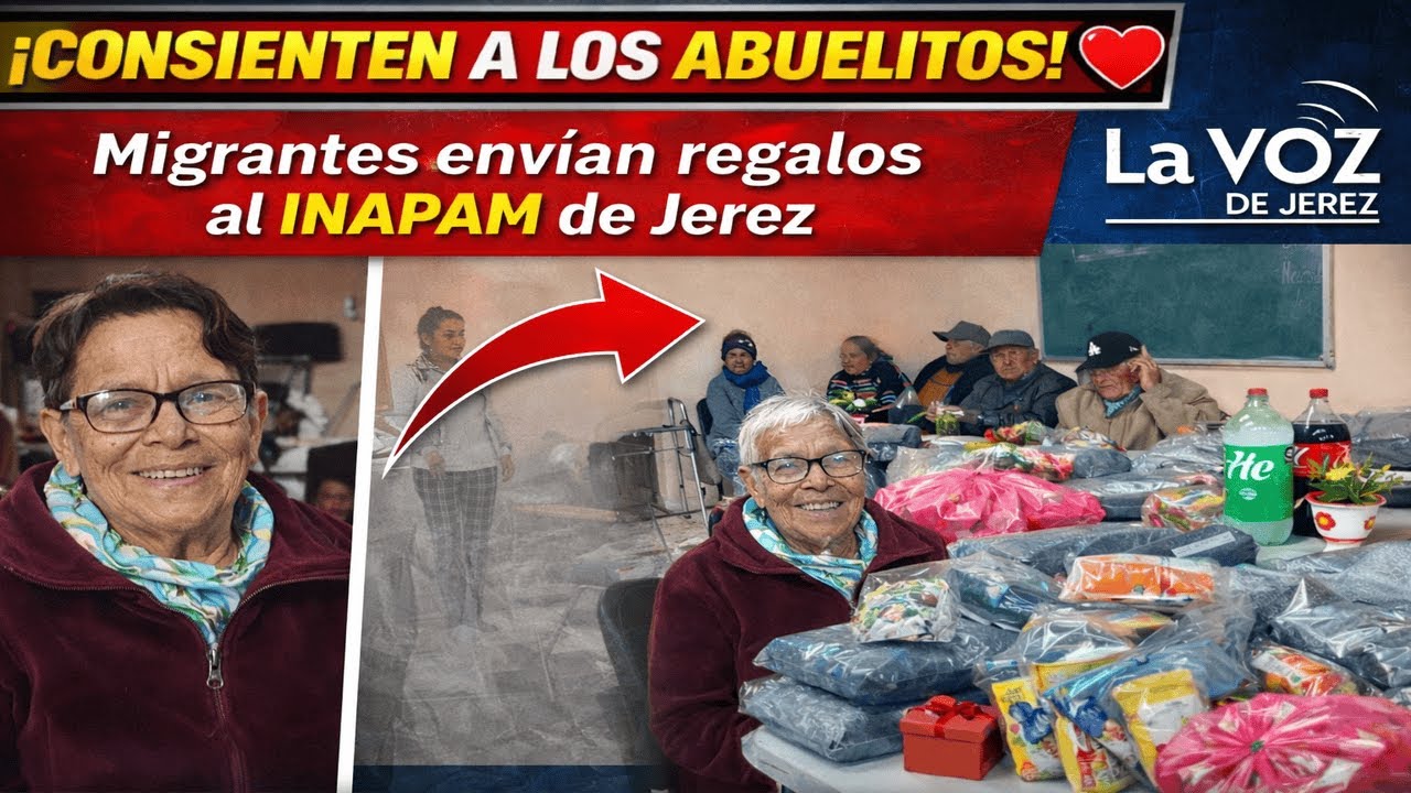 ¡CONSIENTEN A LOS ABUELITOS! ❤️ Migrantes envían regalos al INAPAM de Jerez