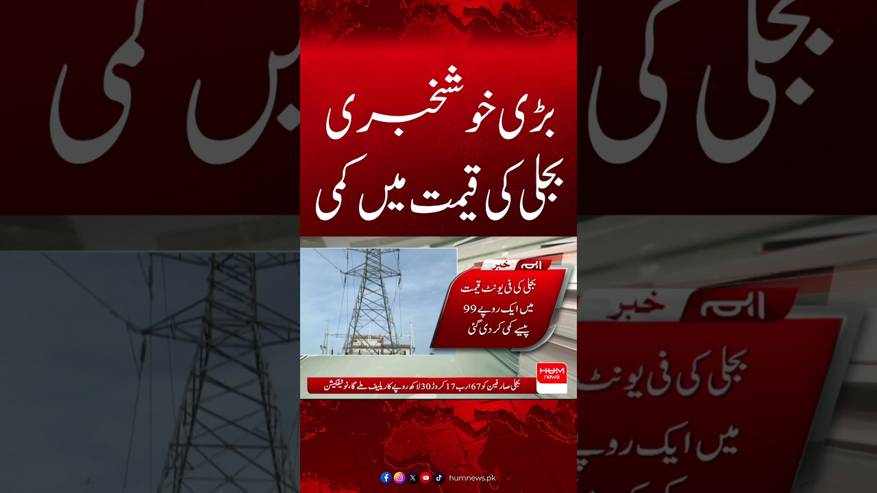 Big Good News! Electricity Prices Reduced Across the Country| Hum News | Pakistan