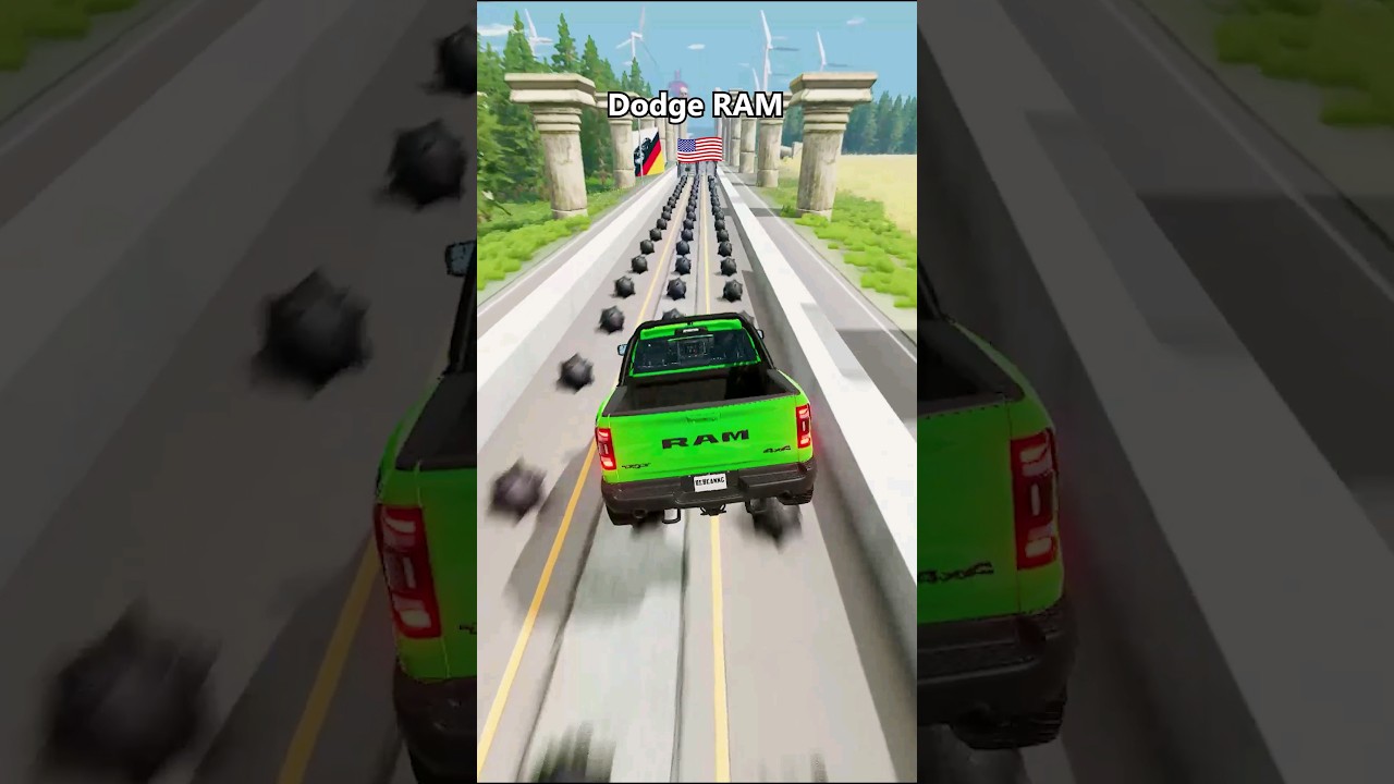 Cars vs Barriers 🚘 BeamNG.drive #beamngdrive #simulator #shorts