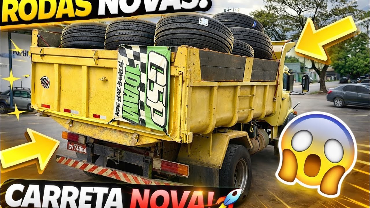 LEVANDO AS RODAS NOVAS PRA CARRETA NOVA 🚛😍