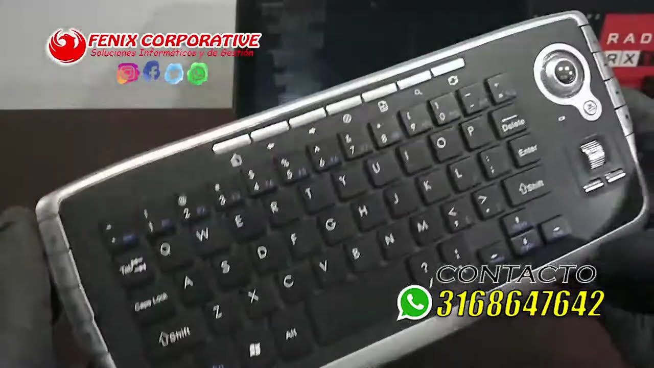 Teclado inalambrico Trackball para portátil, PC