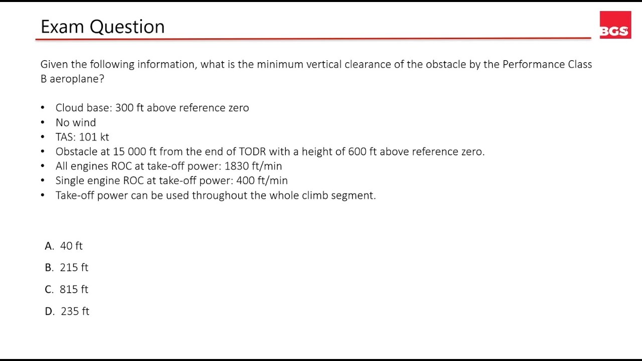 ATPL Exams: Discussing A Recent Performance Question