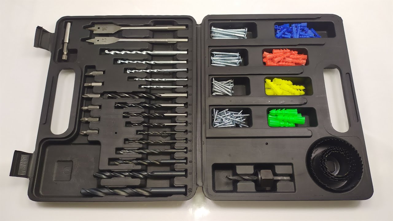 حقيبة ادوات الشنيور ضرورية في كل بيت  Suitcase 29 Drill Bits & Accessories For Wood Metal & Concrete