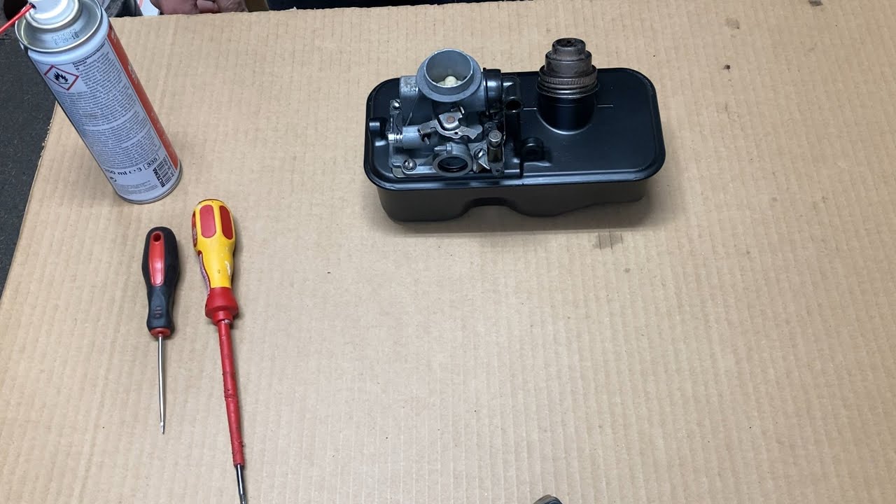 Stiga PRO 48 gräsklippare - renovering Briggs&Stratton - Del 3. Genomgång av förgasare - Pulsa-Jet