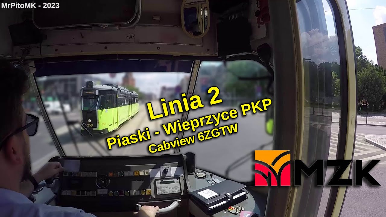 [MZK Gorzów Wlkp] Linia 2: Piaski - Wieprzyce PKP | Cabview 6ZGTW
