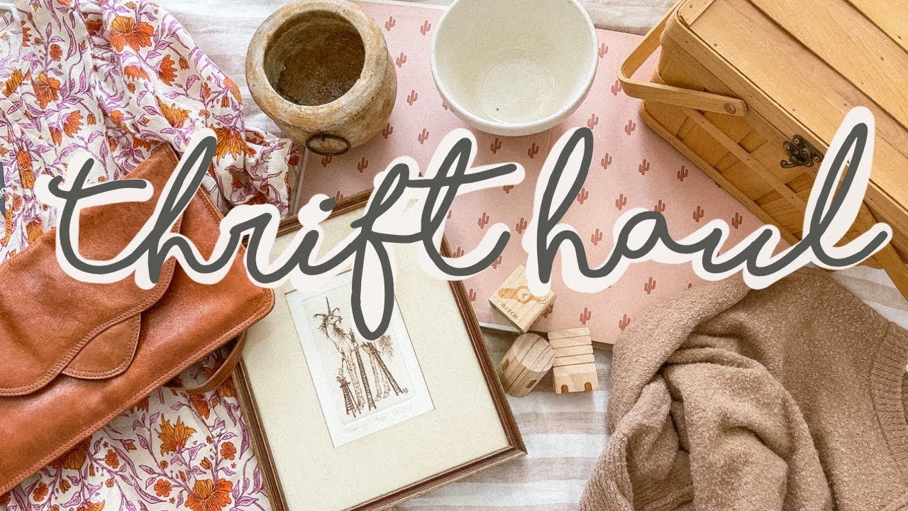 1st THRIFT HAUL of 2022 (home decor & clothing)