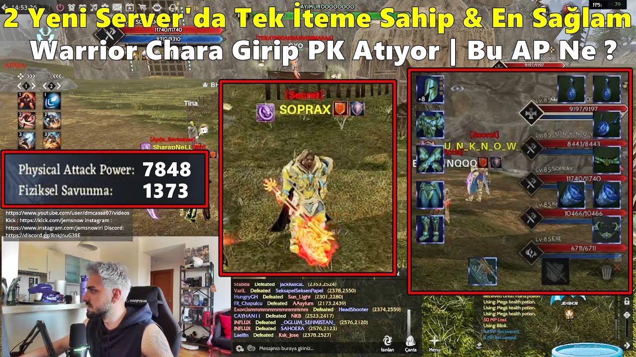 JemSnow | 7800 AP'li Oyunun En İtemli Warrior Charını Tanıtıp PK'ya &Ccedil;ıkıyor! | Rise Online