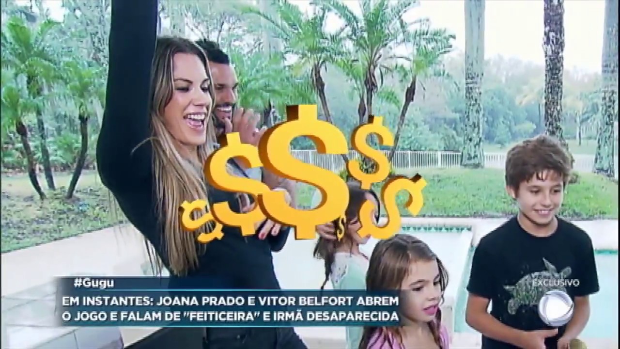 Brincadeira clássica de Gugu mostra detalhes da mansão de Vitor Belfort e Joana Prado nos EUA