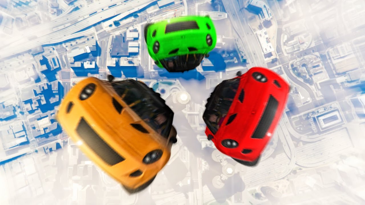 IMPOSSIBLE VERTICAL ROCKET CAR RACE! (GTA 5 Funny Moments)