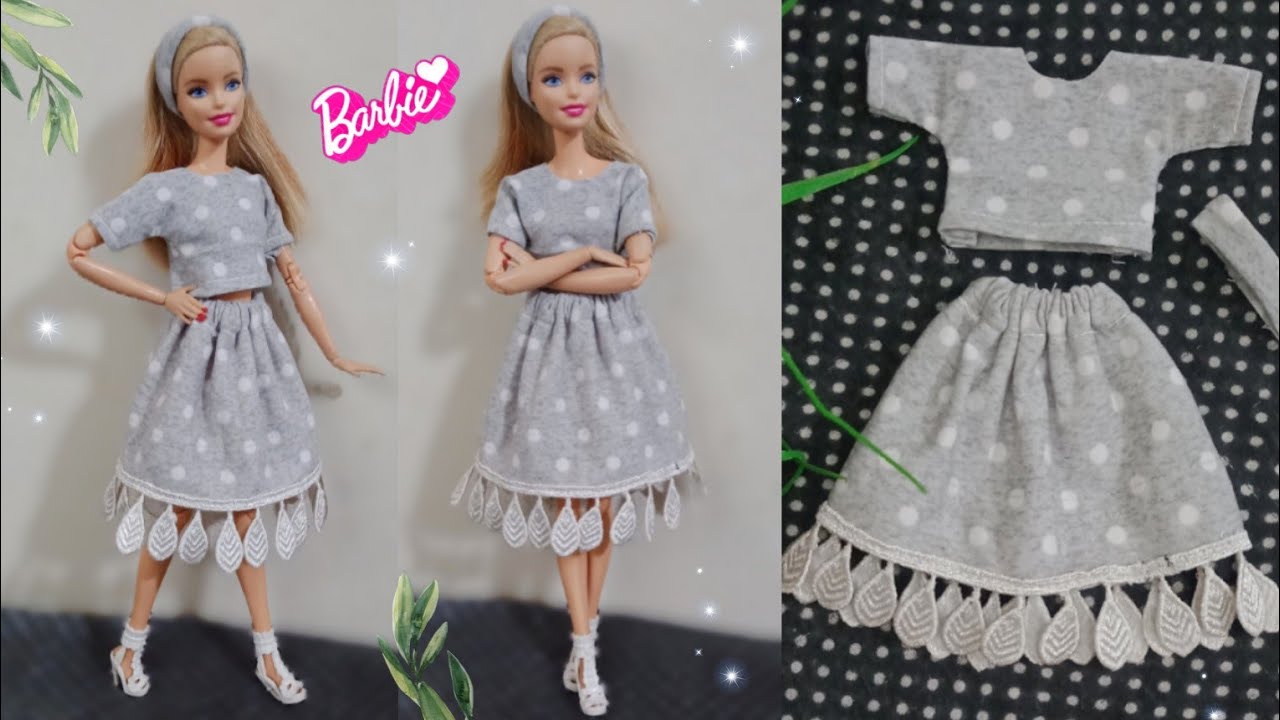Making doll's skirt and Mini top |doll dress making easy |doll dress||A-Doll designer❤️