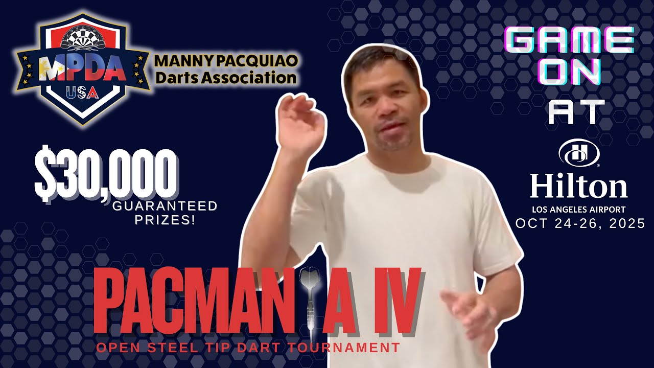 MANNY PACQUIAO PACMANIA IV DART TOURNAMENT IS COMING!