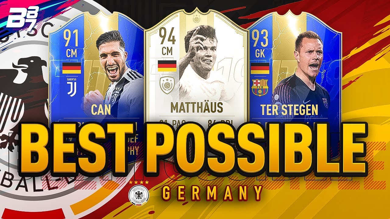 BEST POSSIBLE GERMANY TEAM! w/ PRIME MOMENTS MATTHAUS AND TOTS EMRE CAN! | FIFA 19 ULTIMATE TEAM