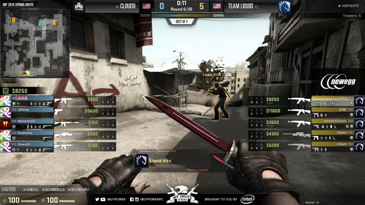 IBP Invite Spring CS:GO 2016 - GRAND FINALS - Team Liquid vs Cloud 9 - Map 1