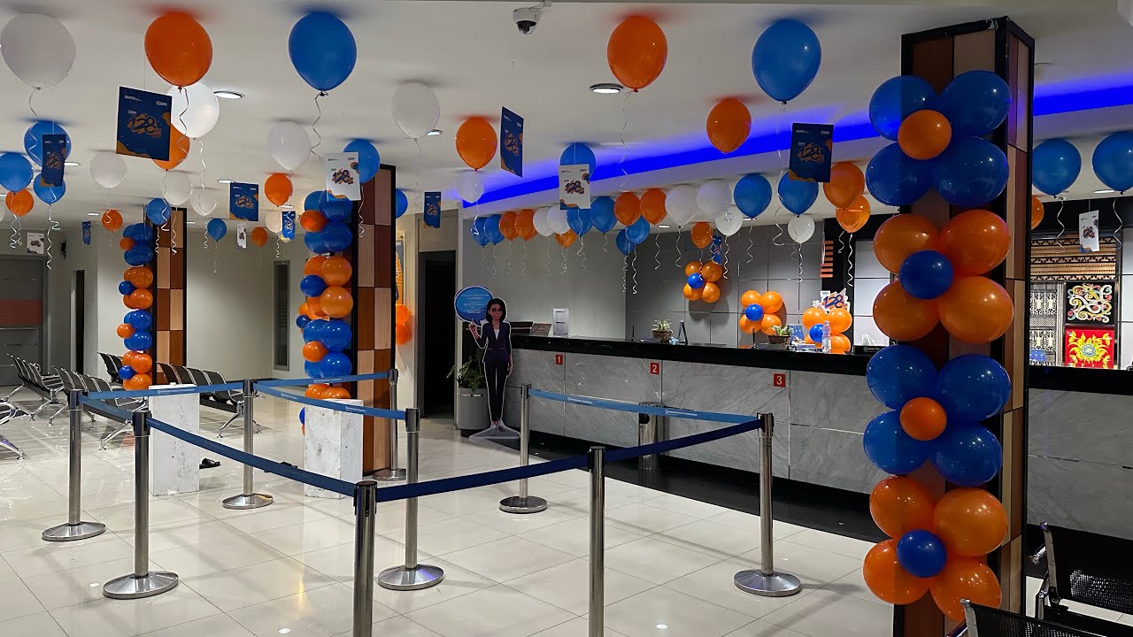 DIY DEKORASI RUANGAN HUT BANK BRI 128 2024 #dekorasi #backdrop #decoration #dekor #birthday #balon