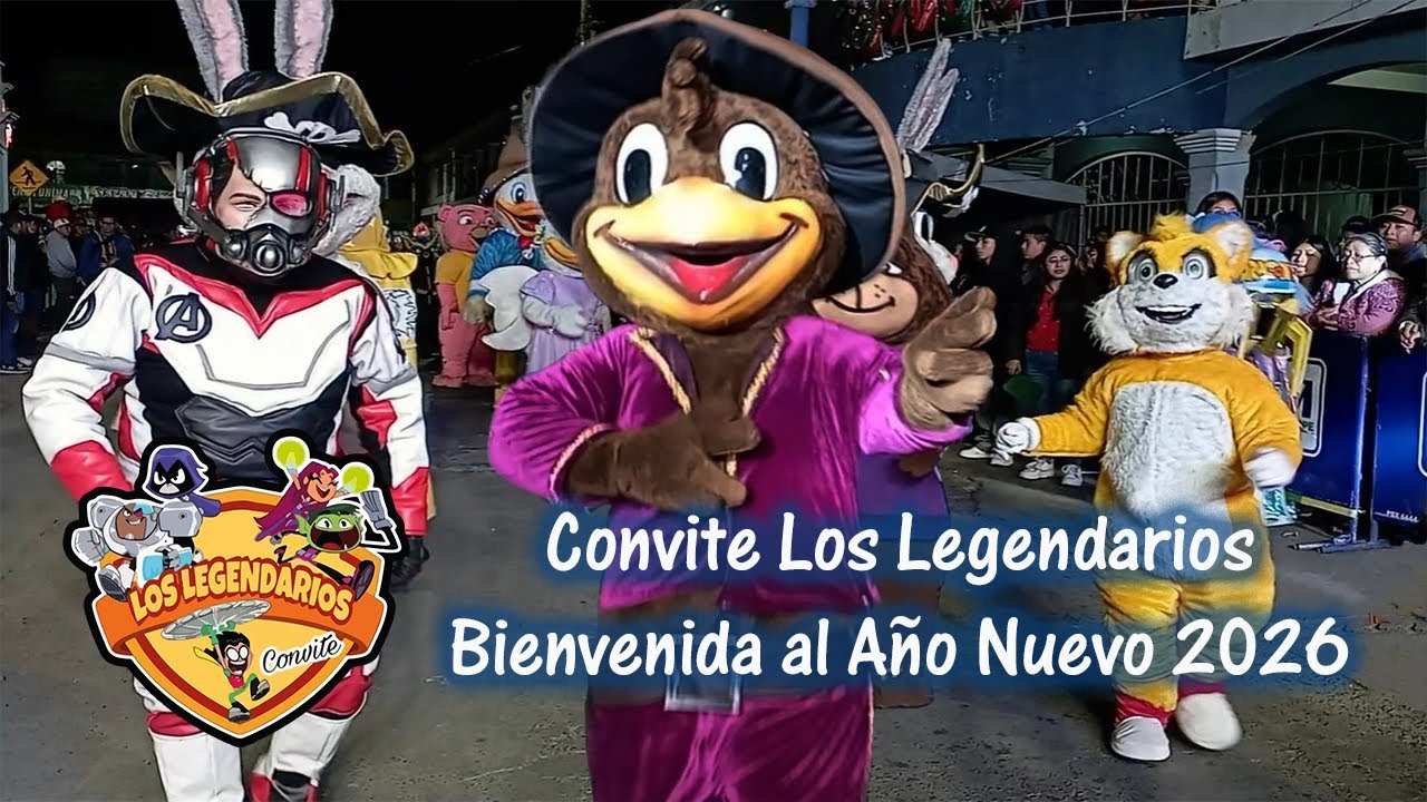 Convite Los Legendarios, Bienvenida al Año Nuevo 2026 - San Pedro Sacatepéquez, Guatemala.