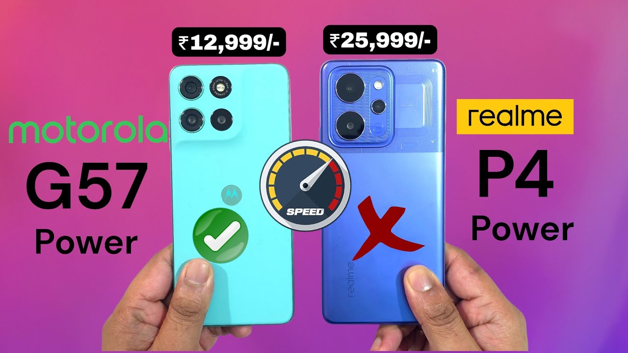 Результаты теста скорости Realme P4 Power против MOTO G57 Power: шокирующие результаты 🔥🔥🔥 #realm...