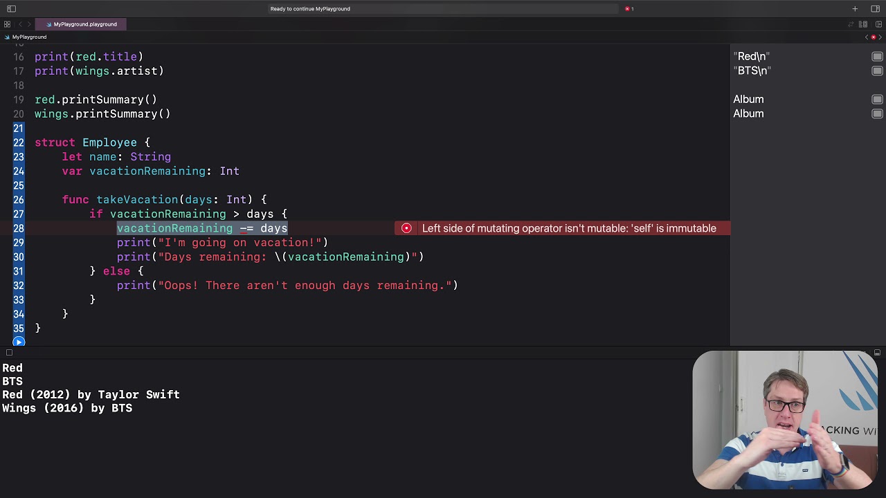 How to create your own structs – Swift for Complete Beginners