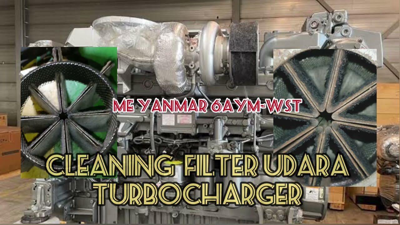 YANMAR 6AYM || Cuci saringan turbocharger setelah 500jam kerja #engine #turbocharger #cleaning