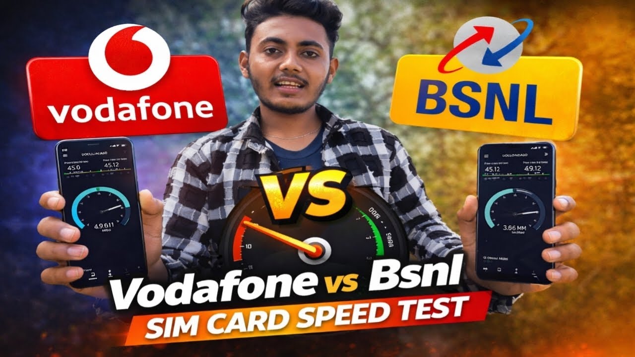 Vodafone vs BSNL SIM Card Speed Test 🔥 | कौन सा नेटवर्क है सबसे तेज ? 😱 | Full Vlog 