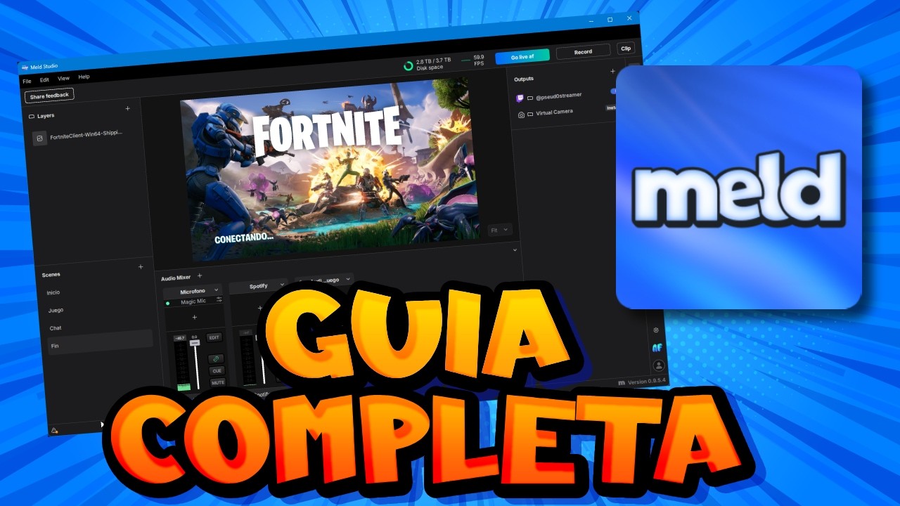 Como configurar Meld Studio para hacer Stream Paso a Paso