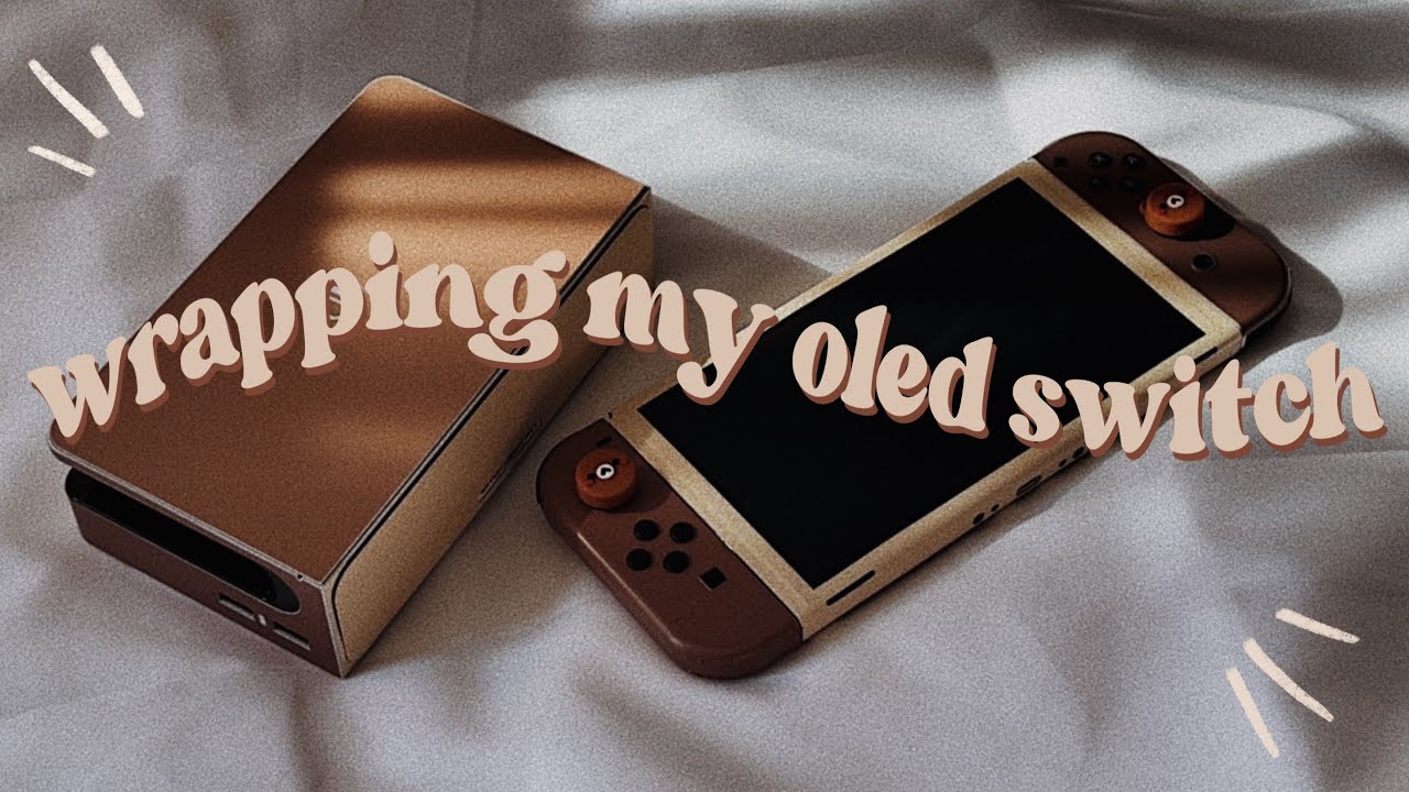 🧺customizing my oled switch + accessories | decorate with me🤎🎮