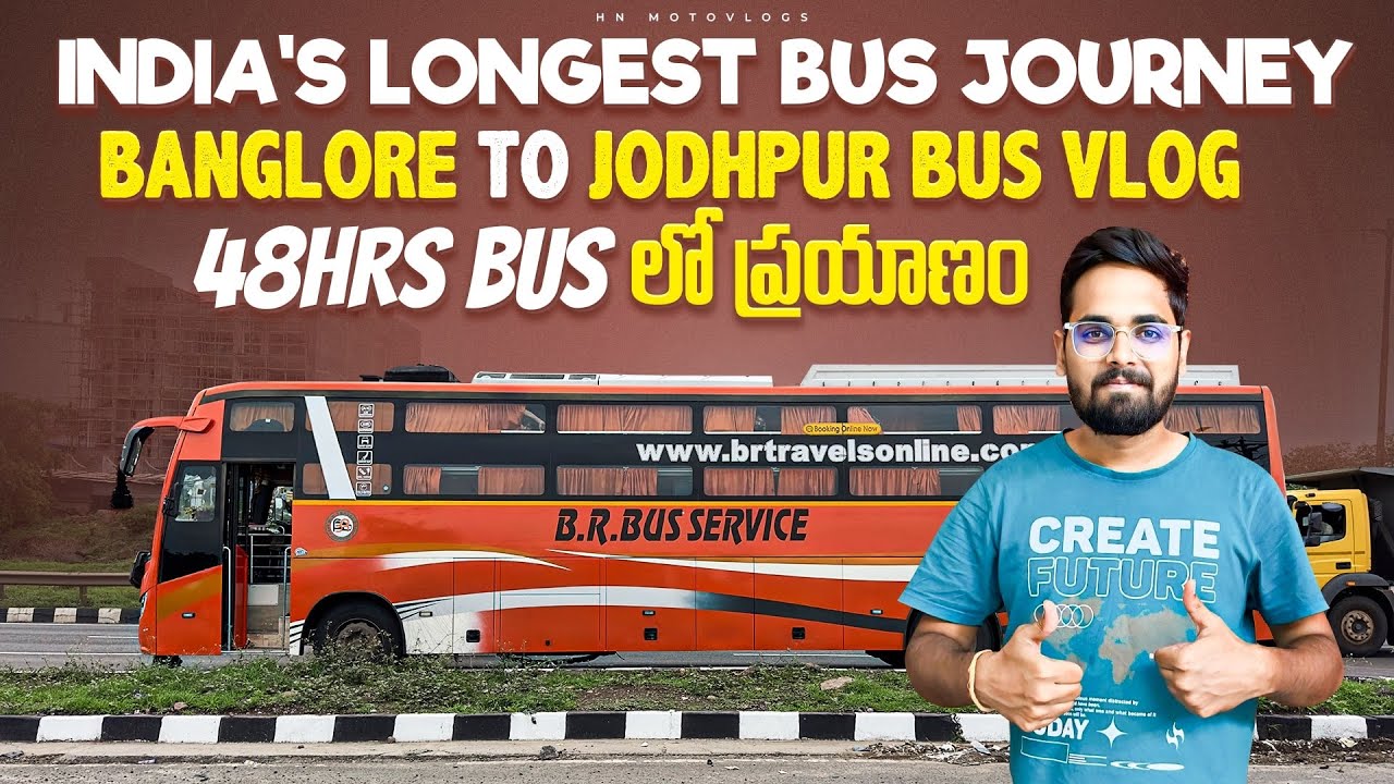 Bengaluru To Jodhpur Bus Journey || India's Longest Bus Journey || 48గంటలు Bus లో ప్రయాణం | HN Vlogs