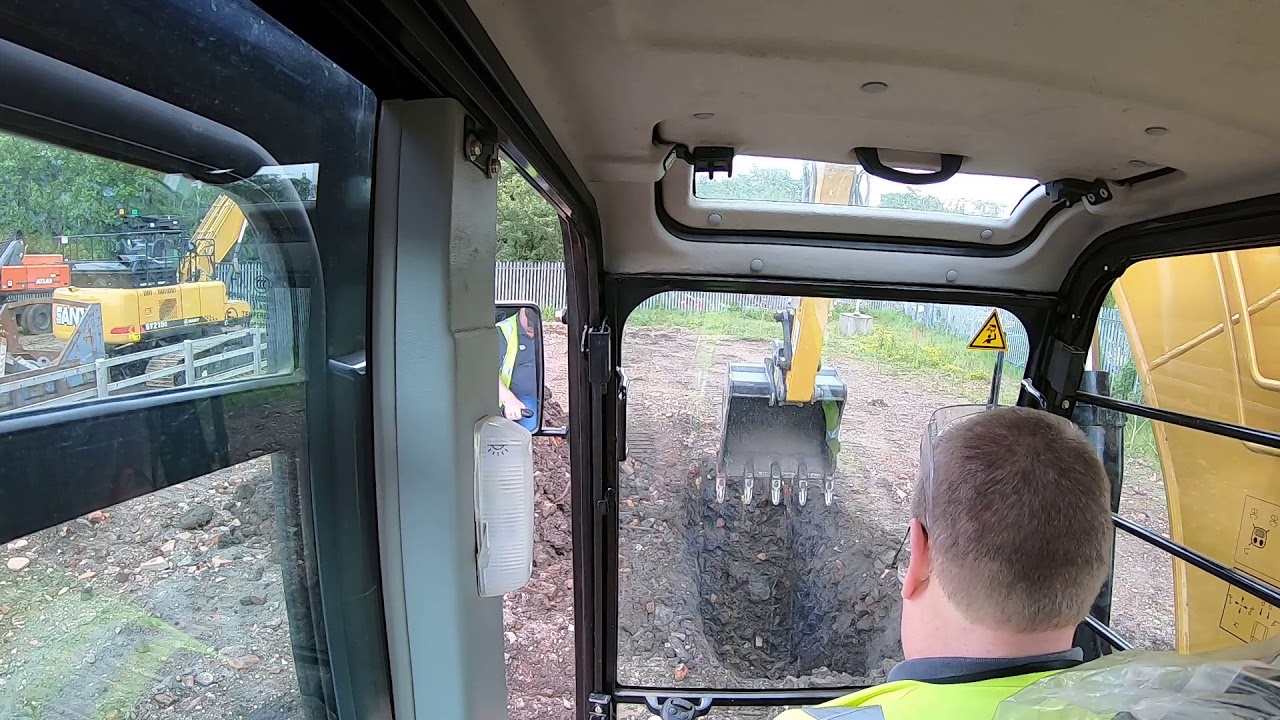 Test Driving a Field Follow Sany SY155U Zero Tailswing Hydraulic Excavator